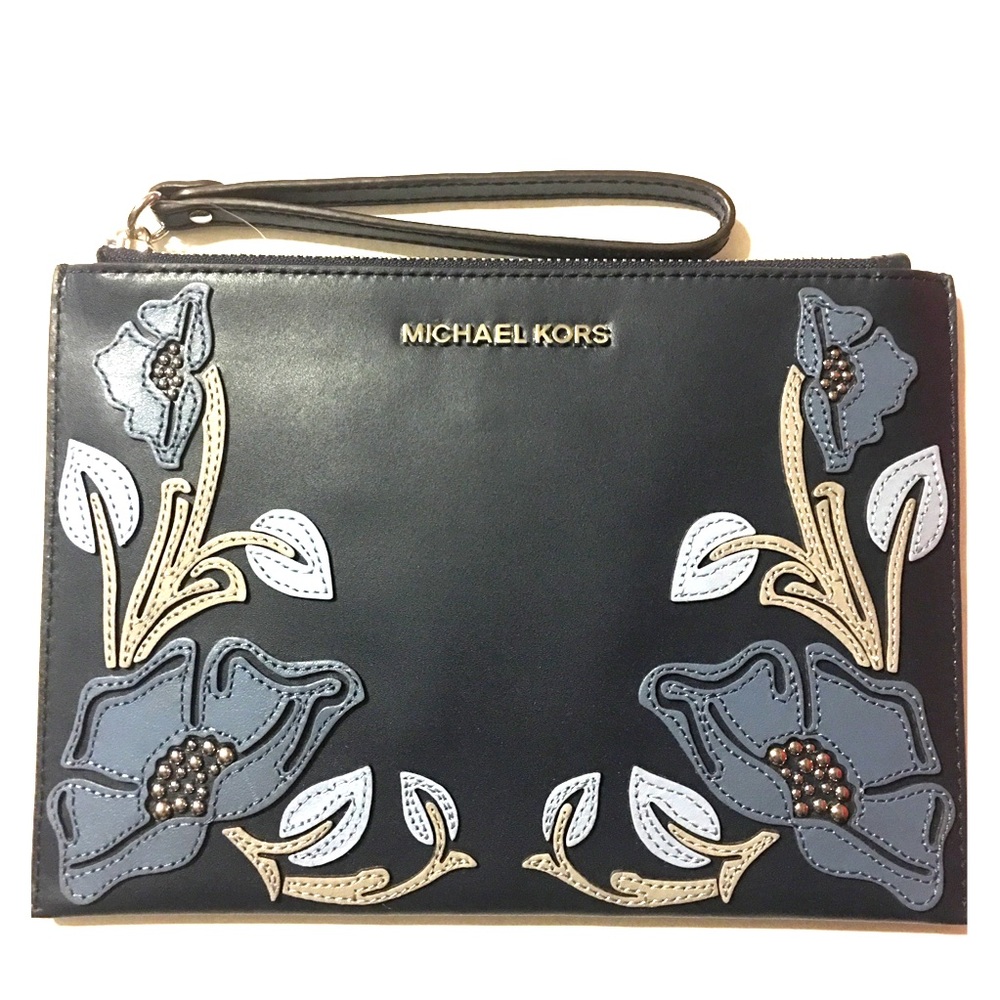NWT Michael Kors Nouveau floral leather clutch